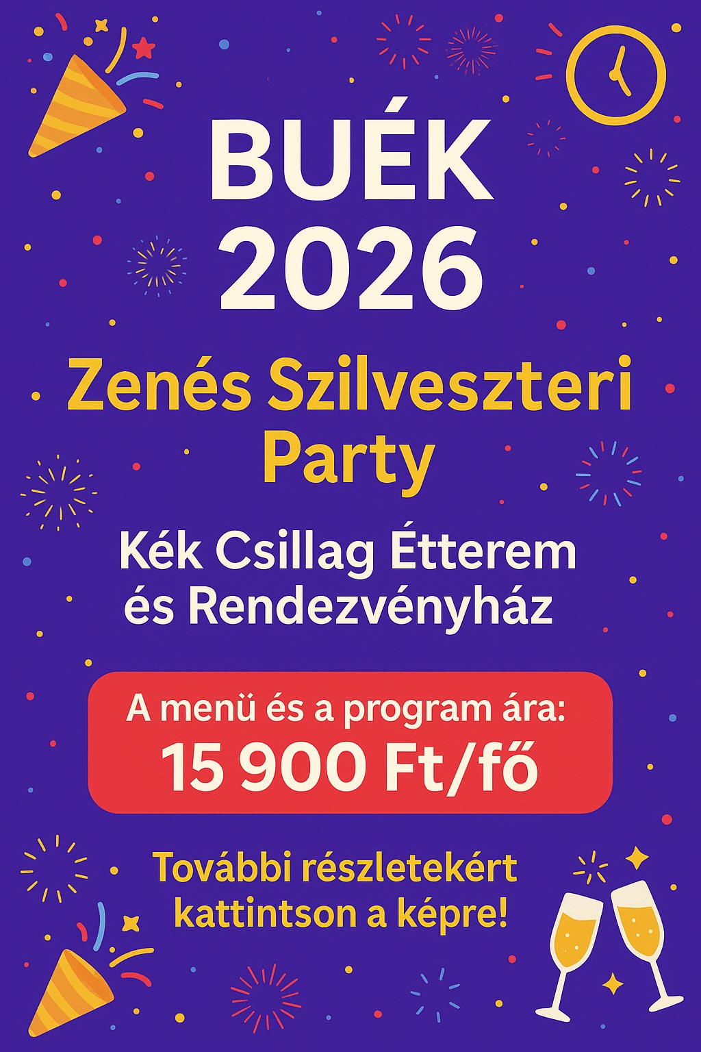 Szilveszter 2025 a Kék Csillag Étteremben